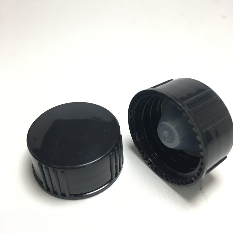 Black PP Cap for Boston Glass Bottle Factory - OEM/ODM Custom 18-28mm Black PP Cap for Boston Glass Bottle Cone Lined Cap