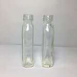 Mini Clear Glass Flask Bottle Factory - OEM/ODM Custom 25ml Mini Clear Glass Flask Bottle with Aluminum Cap