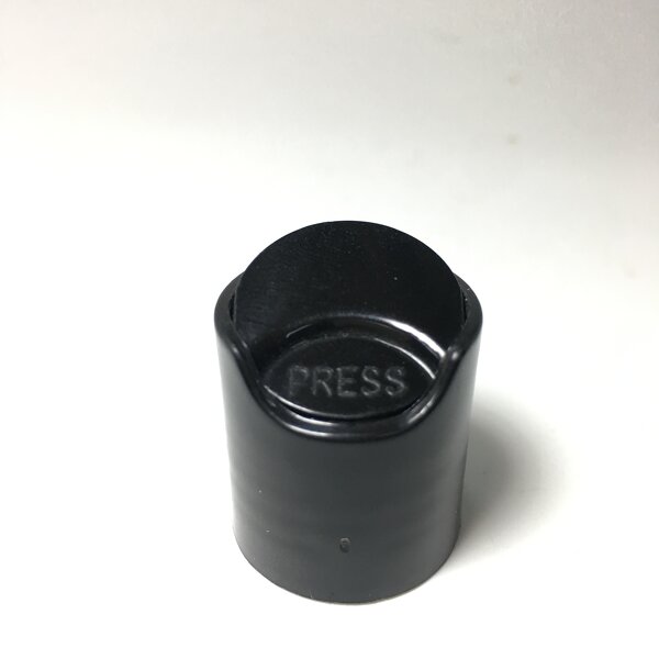 Flip Top Disc Top Cap Factory - OEM/ODM Custom 18-24mm PP Black White Press Cap Flip Top Disc Top Cap Lid