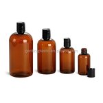 Amber PET Cosmetic Bottles Manufacturer - OEM/ODM Custom Amber PET Cosmetic Plastic Bottles with Black Fine Mist Sprayers