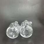 Mini Clear Wine Glass Bottle Manufacturer - OEM/ODM Custom 36ml 55ml Mini Clear Wine Glass Bottle with Small Ear Handle
