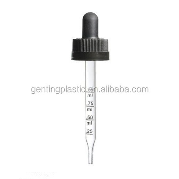 Black Child Resistant Glass Dropper Manufacturer - OEM/ODM Custom 2 oz Black Child Resistant CRC Glass Dropper 20-400