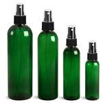 Plastic Bottles Manufacturer - OEM/ODM Custom Green PET Cosmo Rounds with Smooth Black Disc Top Caps 250ml