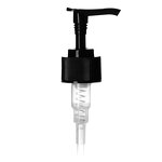 Black PP Dispensing Pump Manufacturer - OEM/ODM Custom Black PP 28-410 Ribbed Skirt Down-lock Head Dispensing Pump