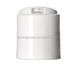 White PP Disc-top Lid Manufacturer - OEM/ODM Custom White PP 28-410 Smooth Skirt Disc-top Lid with HIS Liner