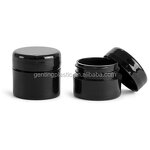 Plastic Jars Factory - OEM/ODM Custom Frosted Black Polypro Straight Sided Jars with Black Lined Caps