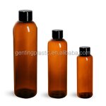 PET Plastic Bottle Manufacturer - OEM/ODM Custom 120ml PET Plastic Bottle Amber with Black Disc Pump Top Caps