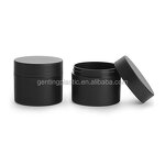 Plastic Jars Manufacturer - OEM/ODM Custom 8 oz Frosted Black Polypro Straight Sided Jars with Deep Skirted Caps