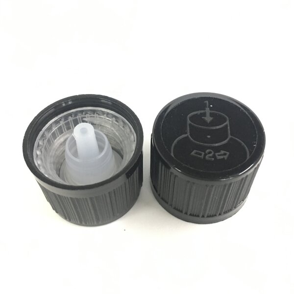 CRC Childproof Essential Oil Cap Manufacturer - OEM/ODM Custom 18mm CRC Childproof Essential Oil Dispensing Cap Plastic
