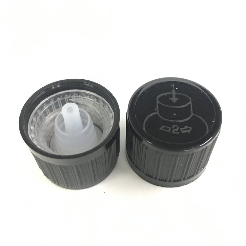 CRC Childproof Essential Oil Cap Manufacturer - OEM/ODM Custom 18mm CRC Childproof Essential Oil Dispensing Cap Plastic