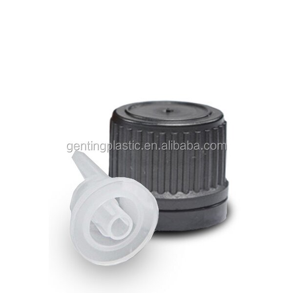Tamper Evident Dropper Cap Factory - OEM/ODM Custom 18mm Black Tamper Evident Dropper Cap for Essential Oil Aromatherapy