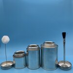 Metal Round Tin Can Manufacturer - OEM/ODM Custom 250ml Metal Round Tin Can with Screw Top Cap and Brush 8oz