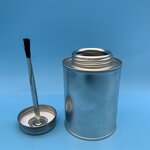 Metal Round Tin Can Manufacturer - OEM/ODM Custom 250ml Metal Round Tin Can with Screw Top Cap and Brush 8oz