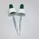 Green Rubber Bulb Glass Dropper Factory - OEM/ODM Custom 1cc Green Long Rubber Bulb White Children Resistant Cap Dropper