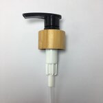 PP Plastic Bamboo Pump Factory - OEM/ODM Custom 24/410 PP Plastic Bamboo Wooden Dispenser Pump for Shampoo Bottle