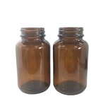 Amber Glass Bottle Manufacturer - OEM/ODM Custom 120ml Amber Glass Bottle with Gold Metal Cap for Medicine Tablet