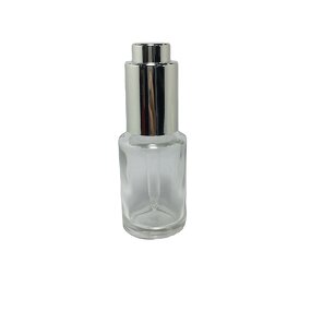 Silver Push Button Dropper Manufacturer - OEM/ODM Custom 30ml Silver Push Button Regular Dropper Aluminium Plastic Body