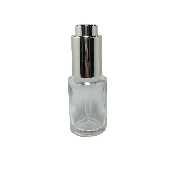 Silver Push Button Dropper Manufacturer - OEM/ODM Custom 30ml Silver Push Button Regular Dropper Aluminium Plastic Body