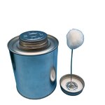 Metal Round Can with Tin Cap Manufacturer - OEM/ODM Custom 32oz Screw Metal Round Can with Tin Cap with Brush