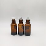 Roll on Glass Bottle Manufacturer - OEM/ODM Custom Roll on Glass Bottle with 18mm Plastic Cap and Metal Roller Ball