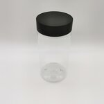 White Black PET Straight Jar Manufacturer - OEM/ODM Custom 2-8oz White Black PET Straight Jar with Child Resistant Cap