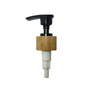 PP Plastic Bamboo Pump Factory - OEM/ODM Custom 24/410 PP Plastic Bamboo Wooden Dispenser Pump for Shampoo Bottle