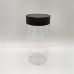 White Black PET Straight Jar Manufacturer - OEM/ODM Custom 2-8oz White Black PET Straight Jar with Child Resistant Cap