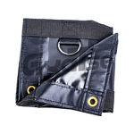 Flatbed Truck Cover Manufacturer - 18' X 24' 18oz Black PVC Coated Steel Tarp