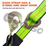 Axle V-Bridle Strap Manufacturer - Heavy Duty Recovery Tow Strap with D Ring