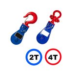 Snatch Block Manufacturer - 4 Ton with Hook and Shackle 4.5\" Sheave