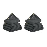 Mesh Truck Tarp Manufacturer - 10oz Black PVC-Coated Reinforced Cover