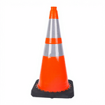 Traffic Safety Cone Manufacturer - 28\" Orange PVC with Reflective Collar