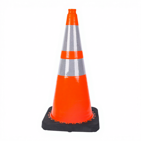 Traffic Safety Cone Manufacturer - 28\" Orange PVC with Reflective Collar