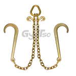 Tow Chain Manufacturer - Grade 70 5/16\" with J Hooks for V-Chain Bridle