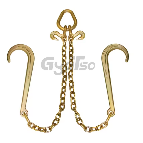 Tow Chain Manufacturer - Grade 70 5/16\" with J Hooks for V-Chain Bridle