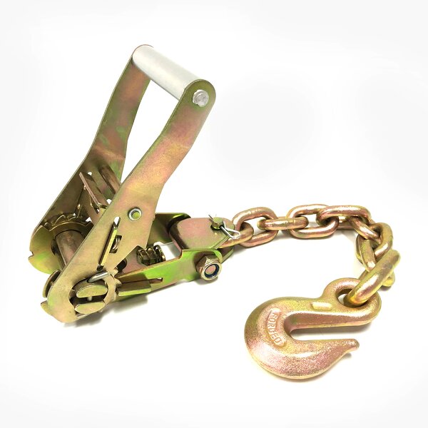 Ratchet Buckle Manufacturer - 2 Inch Steel with Chain Extension Auto Hauler