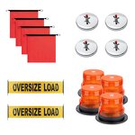 Oversize Load Flag Kit Manufacturer - Heavy Duty LED Warning Light Magnetic