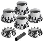 Combo Kit Manufacturer - 33mm Chrome Dome Threaded Nut Cover for Trucks
