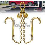 Tow Chain Manufacturer - Grade 70 5/16\" with J Hooks for V-Chain Bridle