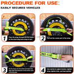 Ratchet Tie Down Strap Kit Manufacturer - 8-Point 2 Inch 13200lbs for Car Wheel