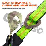 V Bridle Strap Manufacturer - Green 2\" X 6' with Snap Hooks 4700 Lbs WLL