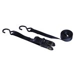 Battery Tie Down Manufacturer - Black Ratchet Straps with S Hook