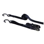 Battery Tie Down Manufacturer - Black Ratchet Straps with S Hook