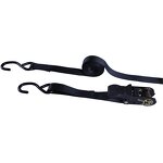 Battery Tie Down Manufacturer - Black Ratchet Straps with S Hook
