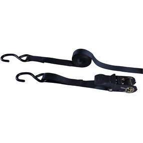 Battery Tie Down Manufacturer - Black Ratchet Straps with S Hook
