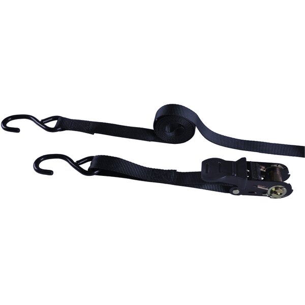 Battery Tie Down Manufacturer - Black Ratchet Straps with S Hook