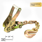 Ratchet Buckle Manufacturer - 2 Inch Steel with Chain Extension Auto Hauler