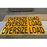 Oversize Load Banner Manufacturer - 18\" X 84\" Reversible with Bungees