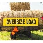 Oversize Load Banner Manufacturer - 18\" X 84\" Reversible with Bungees