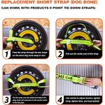 Tow Truck Straps Manufacturer - 2\"x16\" Sewn Eye Loop Short Strap Dog Bone